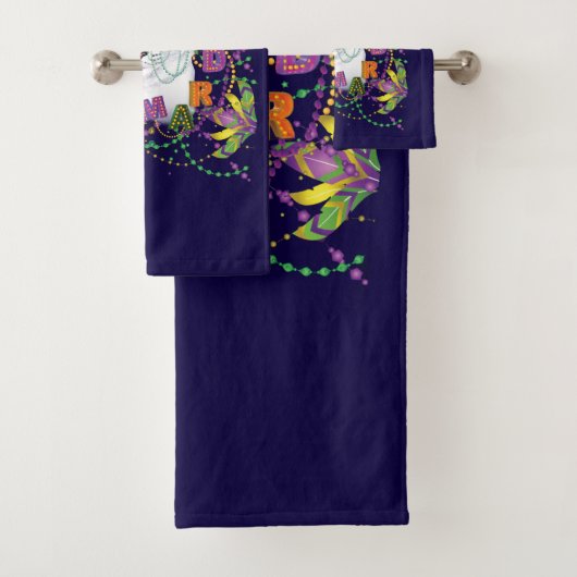 Mardi Gras Cat, Funny Mardi Gras Bad Handdoek (Insitu)