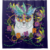 Mardi Gras Cat, Funny Mardi Gras Douchegordijn (Voorkant)
