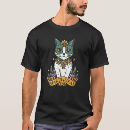 Mardi Gras Cat schattig speels ontwerp voor katten T-shirt