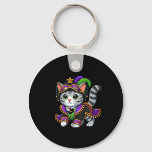 Mardi Gras Cat Sleutelhanger