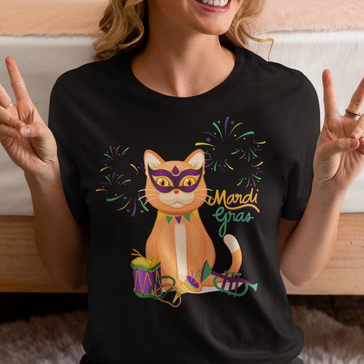 Mardi Gras Cat T-shirt