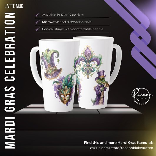  Mardi Gras Celebration Ceramic Latte Mug Latte Mok