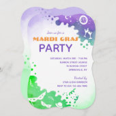 Mardi Gras Celebration Kaart (Voorkant / Achterkant)