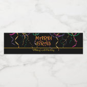 Mardi Gras Celebration Waterfles Etiket (Enkel label)