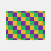 Mardi Gras Checker Blanket Fleece Deken (Voorkant (Horizontaal))