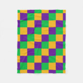 Mardi Gras Checker Blanket Fleece Deken (Voorkant)