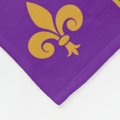 Mardi Gras Checkered Fleur De Lis Fleece Blanket Deken (Hoek)