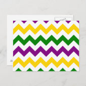 Mardi Gras Chevron Pattern Briefkaart (Voorkant / Achterkant)