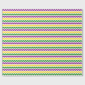 Mardi Gras Chevron Pattern Cadeaupapier (Vlak)