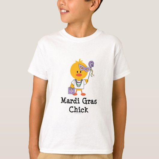 Mardi Gras Chick Kinder T shirt (Voorkant)