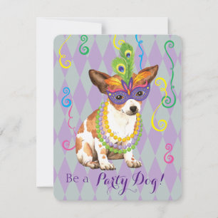 Mardi Gras Chihuahua Kaart