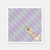 Mardi Gras Chinese Crested Servetten (Voorkant)