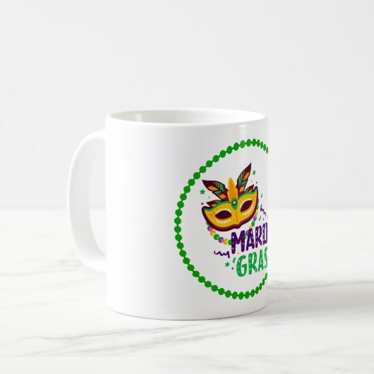 Mardi Gras Coffee Mok (Voorkant links)