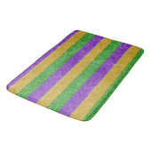 Mardi Gras Colors Glitter Stripe Bling Badmat (Gekanteld)