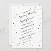 Mardi Gras Confetti Uitnodiging (Voorkant)