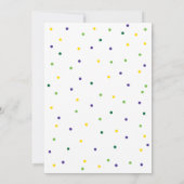 Mardi Gras Confetti Uitnodiging (Achterkant)