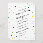 Mardi Gras Confetti Uitnodiging (Voorkant / Achterkant)