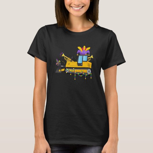 Mardi Gras Construction Celebrations Fat Tuesday P T-shirt (Voorkant)