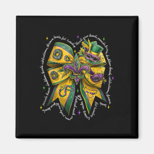 Mardi Gras Coquette Bow Fat Tuesday New Orleans Wo Magneet