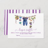 Mardi Gras corde à linge Devoir Carte à raffin (Devant / Derrière)