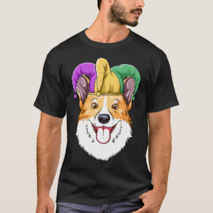 Mardi Gras Corgi Carnaval Hoed Corgi T-shirt
