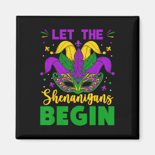 Mardi Gras Costume laat de Shenanigans Mardi begin Magneet