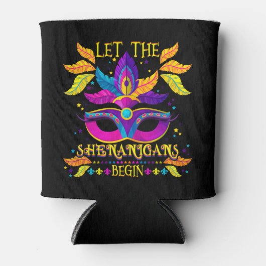 Mardi Gras Costume laat de Shenanigans met haar ma Blikjeskoeler (Voorkant)