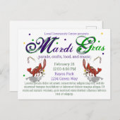 Mardi Gras Crawdads bier Briefkaart (Voorkant / Achterkant)