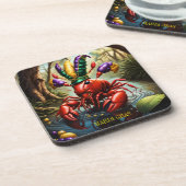 Mardi Gras Crawfish Bier Onderzetter (Linkerzijde)