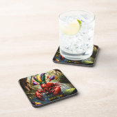 Mardi Gras Crawfish Bier Onderzetter (Rechterzijde)