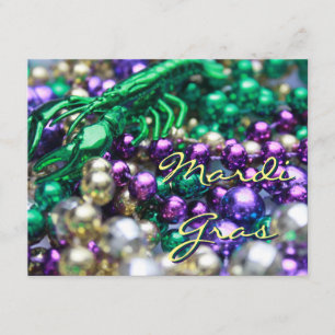 Mardi Gras Crawfish Carte de fête personnalisée In