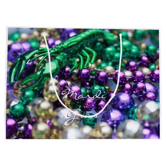 Mardi Gras Crawfish Party Favor Customize Gift Bag Large Cadeauzakje (Achterkant)