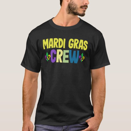 Mardi Gras Crew, uniek paradekostuum in New Orlean T-shirt (Voorkant)