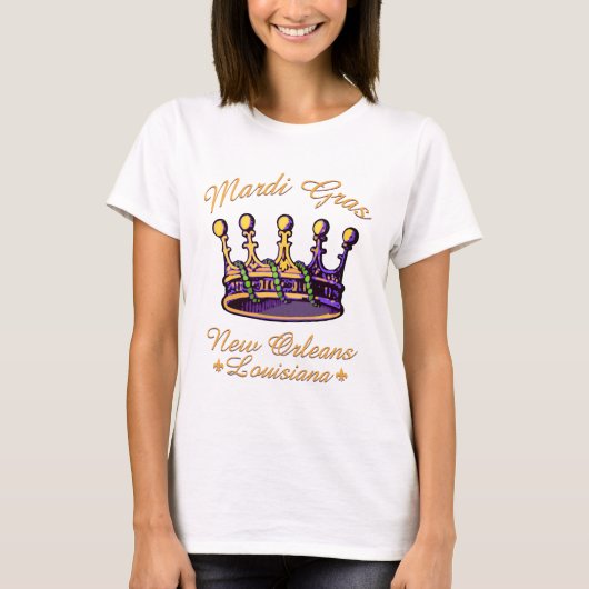 Mardi Gras Crown kleding en geschenken T-shirt (Voorkant)