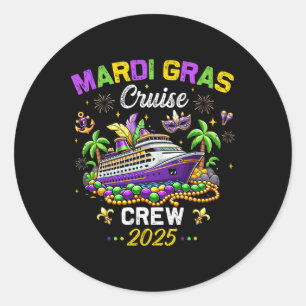 Mardi Gras Cruise 2025 Familie Matching Tri Ronde Sticker