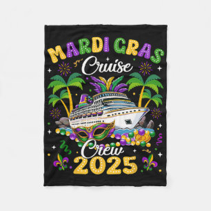 Mardi Gras Cruise Crew 2025 Trip New Orleans Famil Fleece Deken