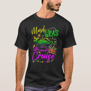 Mardi Gras Cruise Mask Cruise Ship Party T-shirt
