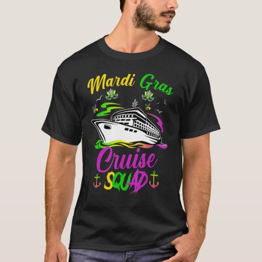 Mardi Gras Cruise Squad 2023 Matching Group T-shirt (Voorkant)
