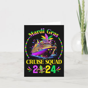 Mardi Gras Cruise Squad 2025 Matching Group Famili Kaart