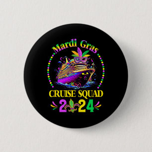 Mardi Gras Cruise Squad 2025 Overeenkomstige Groep Ronde Button 5,7 Cm