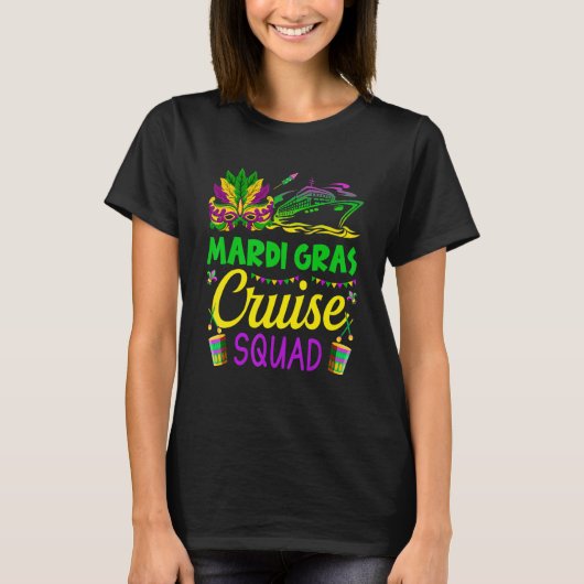 Mardi Gras Cruise Squad Matching Group Cruising Cr T-shirt (Voorkant)
