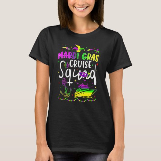 Mardi Gras Cruise Squad Matching Group New Orleans T-shirt (Voorkant)