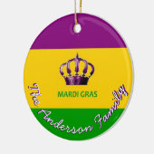 Mardi Gras Custom Ornament with Back NOLA (Links)