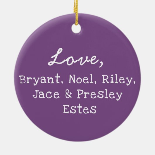 Mardi Gras Custom Ornament with Back NOLA (Achterkant)