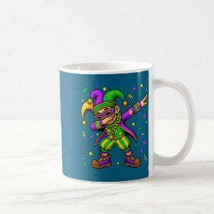 Mardi Gras Dabbing Jongen Grappige Nar Hoed Kind N Koffiemok