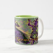 Mardi Gras Dance Mug à café à deux tons (Devant droit)
