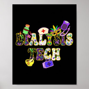 Mardi Gras Day Dialysis Tech New Orleans Festival Poster