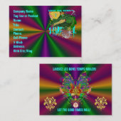 Mardi gras de carte de visite de modèle (Devant / Derrière)