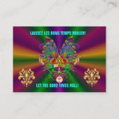 Mardi gras de carte de visite de modèle (Dos)