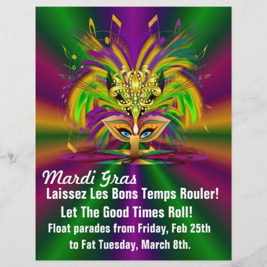 Mardi Gras De koningin Flyer (Voorkant)